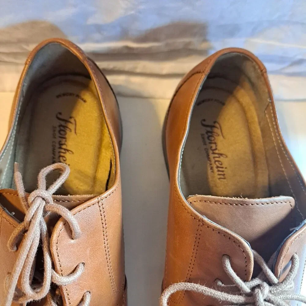 Florsheim Montinaro Leather Cap Toe Men's size 11.5D 11738 Tan Brown NEW scuffs